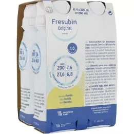 FRESUBIN ORIGINAL DRINK Steklenica za pitje Vanilla, 4X200 ml