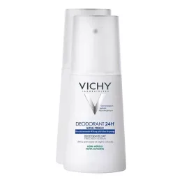 Vichy dezodorant v razpršilki s črpalko tart spicy dvojno pakiranje, 2x100 ml