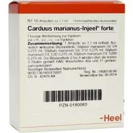 CARDUUS MARIANUS INJEEL forte ampule, 10 kos