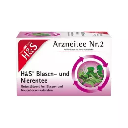 H&S filter vrečke čaja za mehur in ledvice, 20X2,0 g