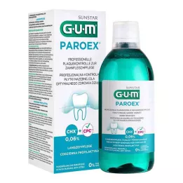 GUM Paro.ex 0,06 % CHX Ustna voda, 500 ml