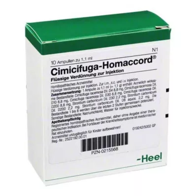 CIMICIFUGA HOMACCORD Ampules, 10 ur