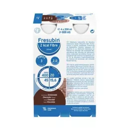 FRESUBIN 2 kcal Fiber DRINK Čokoladna steklenica za pitje, 24X200 ml