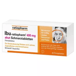 IBU-RATIOPHARM 400 mg tablete za akutno bolečino, filmsko obložene tablete, 20 kos
