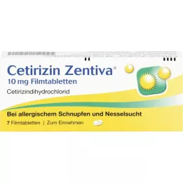 CETIRIZIN Zentiva 10 mg filmsko obložene tablete, 7 kom