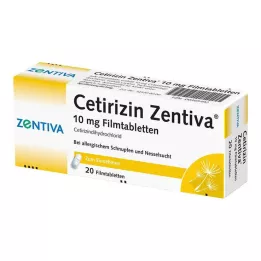 CETIRIZIN Zentiva 10 mg filmsko obložene tablete, 20 kom