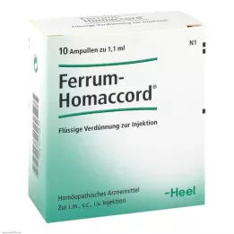 FERRUM HOMACCORD Ampule, 10 kos