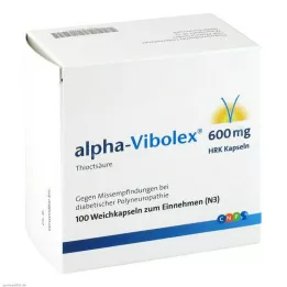ALPHA VIBOLEX 600 mg HRK mehke kapsule, 100 kos