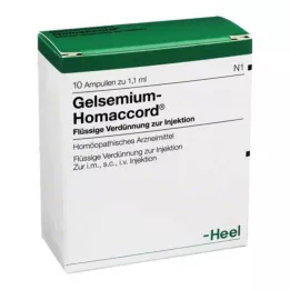 GELSEMIUM HOMACCORD Ampule, 10 kos