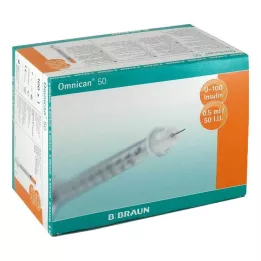 OMNICAN Inzulinska brizga 0,5 ml U100 s kanilo 0,30x12 mm e., 100X1 kos