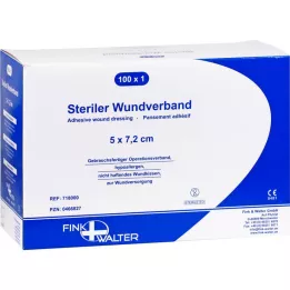 WUNDVERBAND sterilni 5x7,2 cm, 100 kos