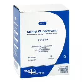 WUNDVERBAND Steril 8x10 cm, 50 ur