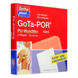 GOTA-POR PU Film za rane 10x6 cm sterilni obliž, 5 kosov