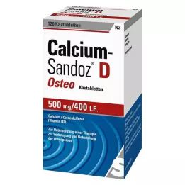 CALCIUM SANDOZ D Osteo 500 mg/400 I.E. žvečljive tablete, 120 kos