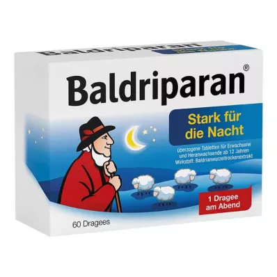 BALDRIPARAN Močne nočne obložene tablete, 60 kos BALDRIPARAN Močne nočne obložene tablete, 60 kos