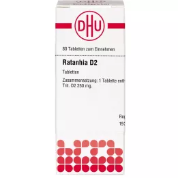 RATANHIA D 2 tableti, 80 kos