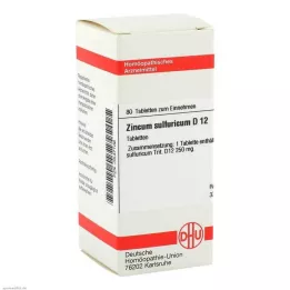 ZINCUM SULFURICUM D 12 tablet, 80 kos