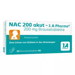 NAC 200 AKUT-1A Pharma Effervescent tablete, 20 ur