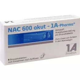 NAC 600 akut-1A Pharma šumeče tablete, 6 kos