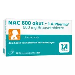 NAC 600 akut-1A Pharma šumeče tablete, 20 kos