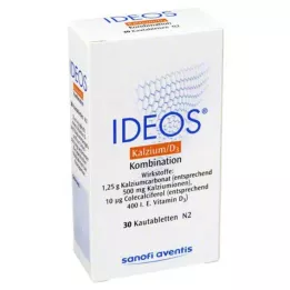 IDEOS 500 mg/400 ie žvečljive tablete, 30 kos