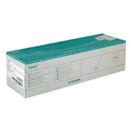 INJEKT Samostojna brizga 5 ml LL centrična PVC-brezplačna, 100X5 ml