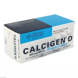 CALCIGEN D 600 mg/400 I.E. žvečljive tablete, 100 kom