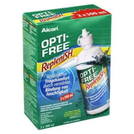 OPTI-FREE Večnamenska razkužilna raztopina RepleniSH, 2X300 ml