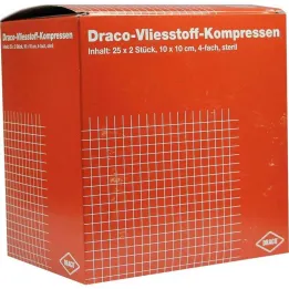 Komprese iz netkanega materiala 10x10 cm sterilne 4-kratne, 25x2 kosa
