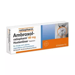 AMBROXOL-ratiopharm 60 mg tablete za izkašljevanje proti kašlju, 20 kos