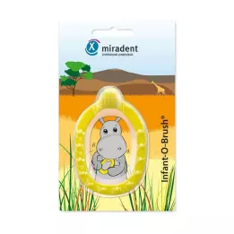 MIRADENT Otroška učna zobna ščetka. Infant-O-Brush rumena, 1 kos