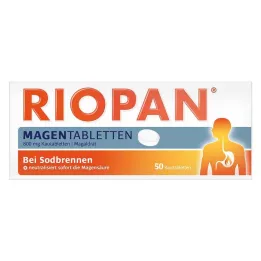 RIOPAN Žvečljive tablete za želodec, 50 kos