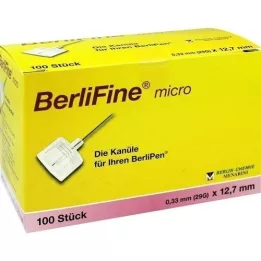 BERLIFINE mikro kanile 0,33x12,7 mm, 100 kosov