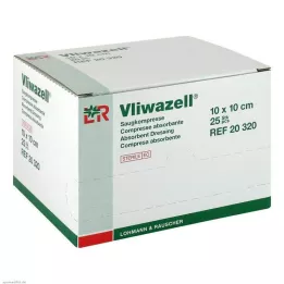 VLIWAZELL Vpojne komprese sterilne 10x10 cm, 25 kos