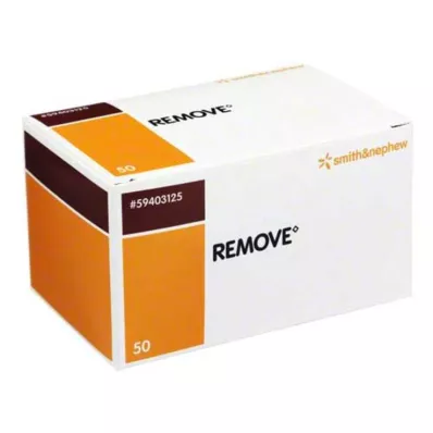 REMOVE odstranjuje ostanke lepila s kožnih robčkov, 50 kos