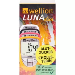 WELLION LUNAduo BZ-Merilni set mg/dl črn, 1 kos