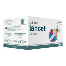 Klinion Soft fine barvne lancete 28 G, 210 kos