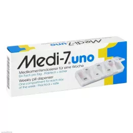 MEDI 7 uno dozirnik za zdravila za 7 dni bel, 1 kos
