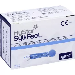MYSTAR Lancete SylkFeel 28 G, 25 kos