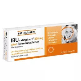 IBU-RATIOPHARM 200 mg tablete za akutno bolečino, filmsko obložene tablete, 10 kos