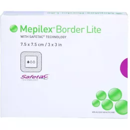 MEPILEX Penasti nastavek Border Lite 7,5x7,5 cm sterilen, 5 kos