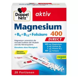 DOPPELHERZ Magnezij+B vitamini DIRECT Peleti, 20 kos