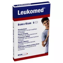 LEUKOMED sterilni obliži 8x15 cm, 5 kom