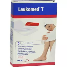 LEUKOMED prosojni sterilni obliž 5x7,2 cm, 5 kos