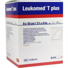 LEUKOMED transp.plus sterilni obliži 8x10 cm, 50 kos