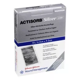 ACTISORB 220 Silver 6,5x9,5 cm sterilne komprese, 10 kos