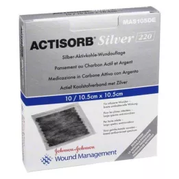 ACTISORB 220 Silver 10,5x10,5 cm sterilne komprese, 10 kos