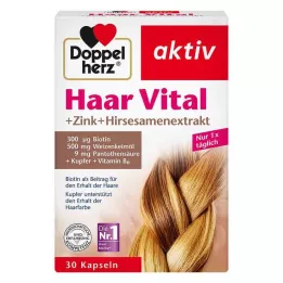 DOPPELHERZ Hair Vital + cink + kapsule z izvlečkom prosa, 30 kos