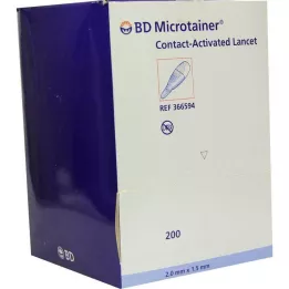 BD MICROTAINER Lanceta modra 1,5x2 mm, 200 kos