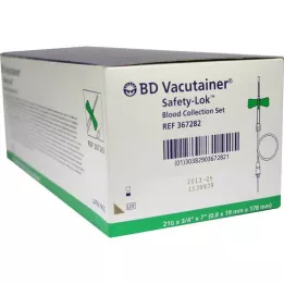 BD VACUTAINER Safety Lok 21 G 18 cm set za odvzem krvi, 50 kos